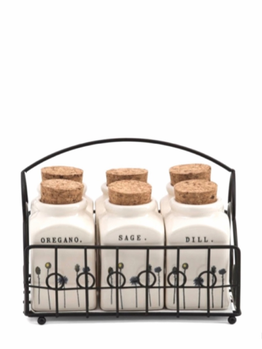 NEW Rae Dunn Homeline Floral Spice Jar Rack